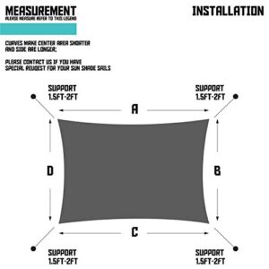 TANG Sunshades Depot 10' x 10' Solid Turquoise Sun Shade Sail Square Permeable Canopy Customize Commercial Standard 180 GSM HDPE