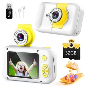 kid camera,arnssien camera for kid,2.4in ips screen digital camera,180°flip len student camera,children selfie camera with playback game,christmas/birthday gift for 4 5 6 7 8 9 10 11 year old girl boy