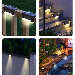 BLEAKTEIR 16Pack Solar Deck Lights LED Step Fence Lights Indoor/Outdoor Waterproof Stair Lights Motion Sensor Wireless Battery Operated Use for Wall, Patio, Garden, Yard and Driveway etc(Warm White)