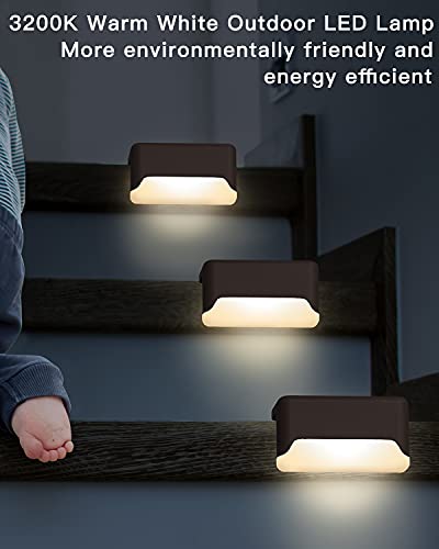 BLEAKTEIR 16Pack Solar Deck Lights LED Step Fence Lights Indoor/Outdoor Waterproof Stair Lights Motion Sensor Wireless Battery Operated Use for Wall, Patio, Garden, Yard and Driveway etc(Warm White)