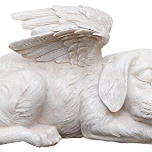 Napco 11144 Sleeping Angel Dog with Wings Garden Statue, 9.75 x 5