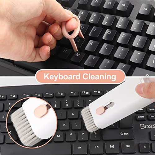 Enfudid 7-in-1 Electronics Cleaner Kit - Keyboard Cleaner kit, Portable Multifunctional Cleaning Tool for PC Monitor/Earbud/Cell Phone/Laptop/Computer/Bluetooth Earphones (with Cleaning Fluid)