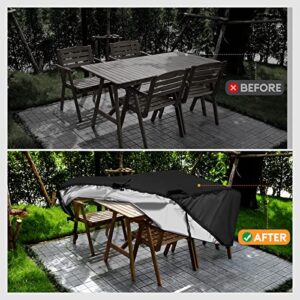 Vickay Patio Furniture Set Cover Waterproof Outdoor Table and Chair Set Covers Heavy Duty Outdoor Furniture Cover 95 x 64 x 39 inch