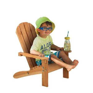 kidkraft wooden adirondack children’s outdoor chair, kid’s patio furniture, honey, gift for ages 3-8 21.5 x 19.2 x 24.5