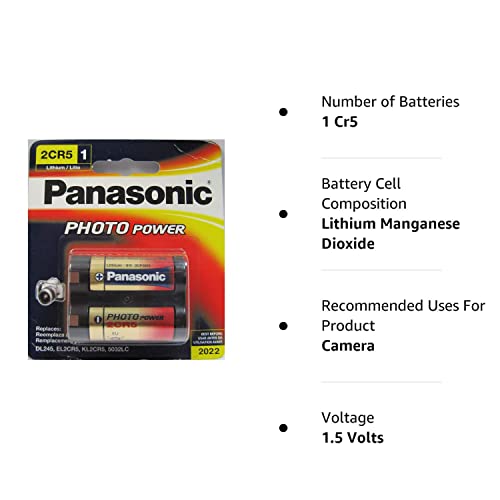 Panasonic - 2CR5 Photo Lithium Battery Retail Pack - Single