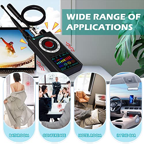 JMDHKK Hidden Camera detectors,Bug detectors, Anti spy Detector,Portable rf Scanner, Camera Finder for Listening Device GPS Tracker Hidden Camera in Office or Hotel or Business Meeting or car