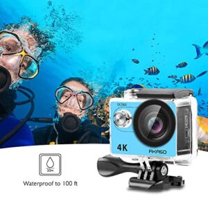 AKASO EK7000 4K30FPS Action Camera Ultra HD Underwater Camera 170 Degree Wide Angle 98FT Waterproof Camera Blue