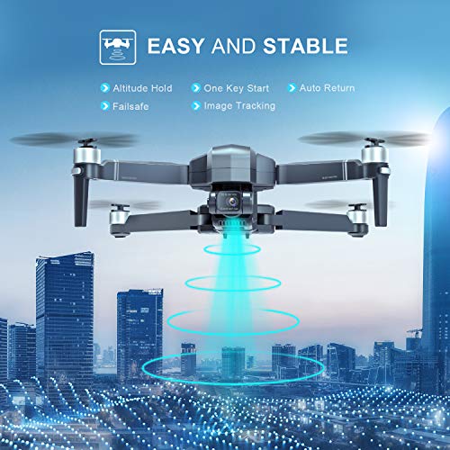 2-Axis Gimbal GPS EIS Drones with Camera for Adults 4K, Long Range Transmission, Auto Return Home Follow Me, DEERC Quadcopter with 2 Modular Batteries 52 Mins, Level 5 Wind Resistance, Brushless Motor