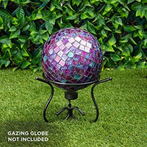 Alpine Corporation 9" Tall Indoor/Outdoor Metal Gazing Globe Display Stand