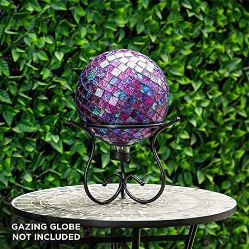 Alpine Corporation 9" Tall Indoor/Outdoor Metal Gazing Globe Display Stand