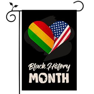 nepnuser black history month garden flag african american national holiday party decoration equality social celebration double sided lawn front yard sign