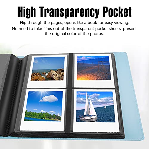 192 Pockets Photo Album for Fujifilm Instax Wide 300 Camera, Polaroid 600 i-Type Film Album, Extra Large Picture Albums for Polaroid Now OneStep2 OneStep+ Instant Camera, POP Lab Print Camera (Blue)