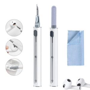airpod cleaner kit，earbud cleaning kit for airpods pro 1 2 3， multi-function cleaning pen with soft brush flocking sponge，suitable for bluetooth headset, charging box, mobile phone, earbud (1pcs)