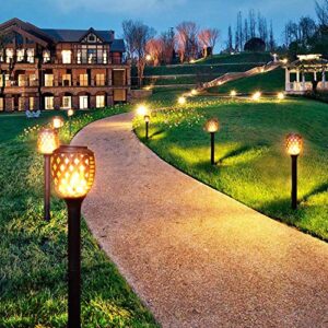 Grand patio Outdoor Solar Lights, Water-Resistant Flickering Flames Torch Light, Landscape Decoration Lighting, Pack of 8