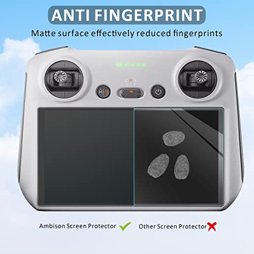 [2 Pack] Ambison DJI Mini 3 Pro Matte Glass Screen Protector, Anti-Glare & Frigerprint & Scratch/Smooth as Silk/Easy Installation/HD Clear Compatible with DJI Mini 3 Pro RC Remote Controller Accessories