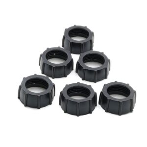 vizgiz 6 pack tightening nut for replacement car mount screw-on 17mm ball-joint fixed adapter head bracket holder ring for phone air outlet handlebar kit camera dvr camcorder wireless charger