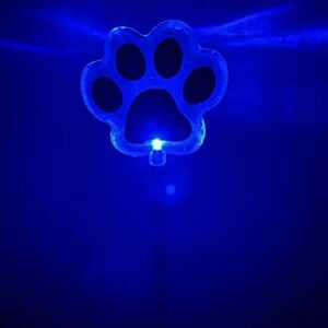 Set of 2 Clear Acrylic Dog Paw Solar Power Outdoor Garden Yard Stick Color Change LED Lights