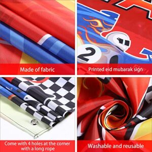 Two Fast Backdrop Two Fast Birthday Decorations Racing Theme Party Decorations Racing Car Second Birthday Photography Background Racing Boys Kids Birthday Party Supplies