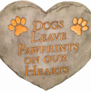 Spoontiques - Garden Décor - Dogs Leave Pawprints Stepping Stone - Decorative Stone for Garden