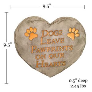 Spoontiques - Garden Décor - Dogs Leave Pawprints Stepping Stone - Decorative Stone for Garden