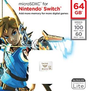 SanDisk 64GB microSDXC Card Licensed for Nintendo-Switch - SDSQXAT-064G-GNCZN