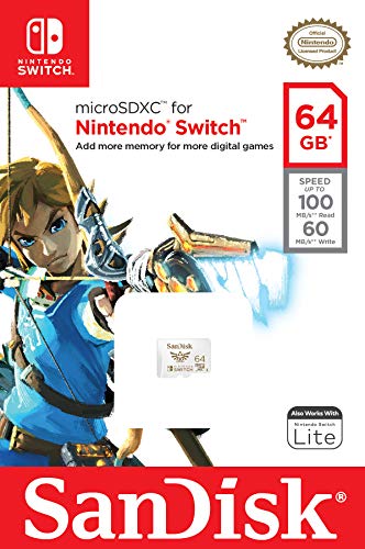 SanDisk 64GB microSDXC Card Licensed for Nintendo-Switch - SDSQXAT-064G-GNCZN