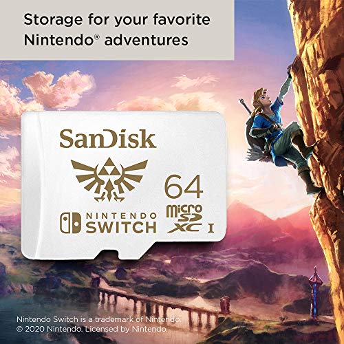 SanDisk 64GB microSDXC Card Licensed for Nintendo-Switch - SDSQXAT-064G-GNCZN
