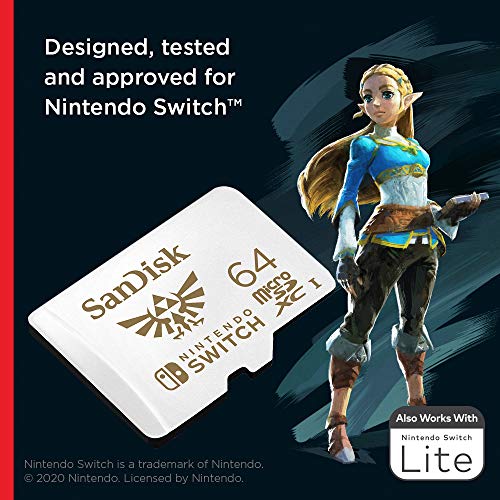 SanDisk 64GB microSDXC Card Licensed for Nintendo-Switch - SDSQXAT-064G-GNCZN