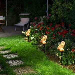 YUEFA Solar Owl Light, 3 Pack Owl Solar Light, Owls for Garden Stake Lights Outdoor Waterproof, Garden Yard Lawn Patio Landscape Lighting Decoration (White)