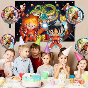 Duterble Anime Party Decorations Backdrop, Anime Birthday Party Decoration Happy Birthday Balloons Party Favor for Boys Party Supplies