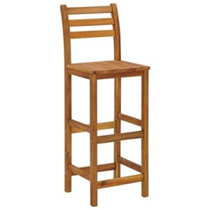 vidaXL 2/4x Solid Acacia Wood Bar Stool Outdoor Garden Bistro Chairs Stools