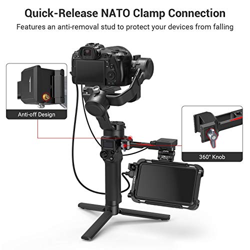 SmallRig Adjustable Camera Monitor Mount with NATO Clamp for DJI RS 2 / RSC 2 / RS 3 / RS 3 Pro / RS 3 Mini - 3026