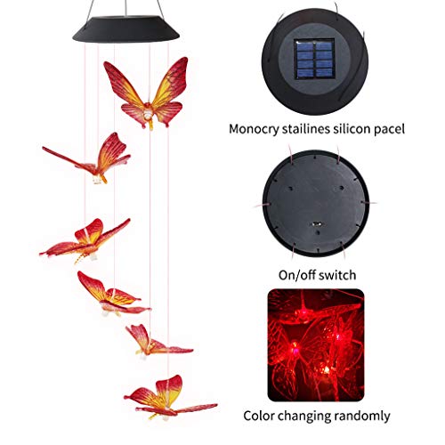 Color Powered Garden Solar Wind Light Lamp LED Changing Hanging Chime LED light Christmas Lights for Room Led