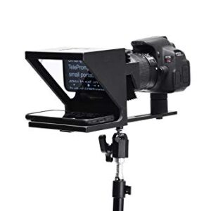 Little Prompter, The Original Compact Personal Teleprompter for Video Production. No Studio Required. Perfect for DSLRs, Webcams, and Built-in Laptop Cameras. Use with iOS or Android.