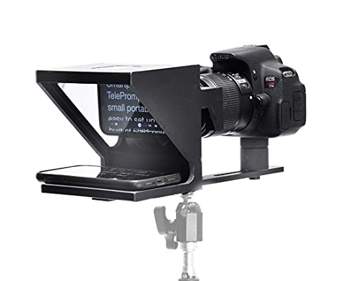 Little Prompter, The Original Compact Personal Teleprompter for Video Production. No Studio Required. Perfect for DSLRs, Webcams, and Built-in Laptop Cameras. Use with iOS or Android.