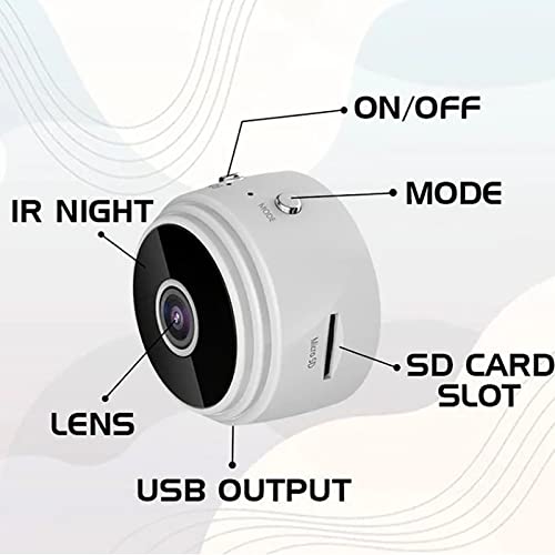 Zone Flex Camera, Lerro Mini Wireless Camera, Zone Flex Mini Wireless Camera,Mini 1080p HD Wireless Magnetic Security Camera,Motion Detection,Night Vision for Indoor Outdoor Small Camera (2*Black)