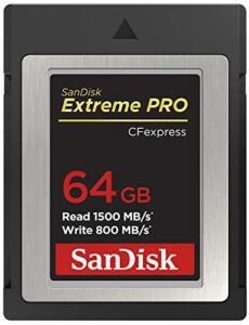 sandisk 64gb extreme pro cfexpress card type b – sdcfe-064g-gn4nn