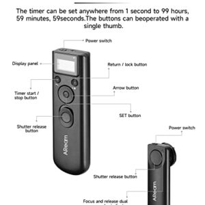 Wireless Digital Timer Remote Shutter Release Trigger Intervalometer for Canon EOS Rebel T6 T7 80D 70D 60D 60Da 77D T7i T6i T6s SL2 SL1 T5 T3 T5i T4i T3i T2i EOS R M6 M5 Cameras…