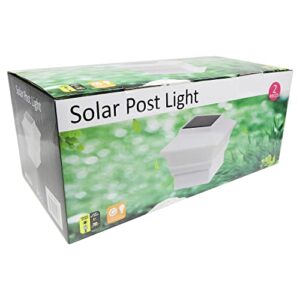 iGlow 12 Pack White Outdoor Garden 4 x 4 Solar LED Post Deck Cap Square Fence Light Landscape Lamp PVC Vinyl Plastic