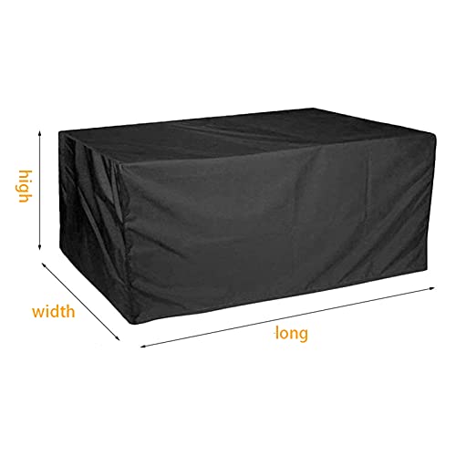 Outdoor Furniture Covers Waterproof Table 47x47x29in, Outdoor Furniture Covers for Winter, Patio Furniture Covers Set, Rectangular, All Weather, Thickened, Black