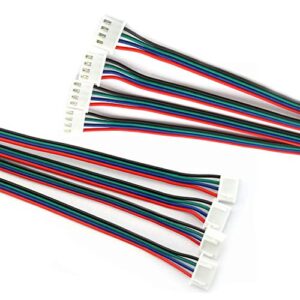 ruiling 4pcs 1.5m 59 inch stepper motor cables lead wire hx2.54 4 pin to 6 pin