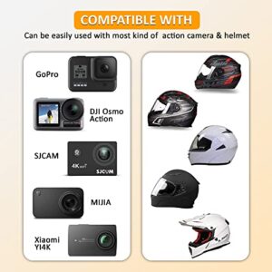 MEKNIC Motorcycle Helmet Chin Strap Mount Compatible with GoPro Hero 11,10, 9, 8, 7, (2018), 6 5 4 3 Black,Session, AKASO,Campark,SJCAM,DJI OSMO Action,YI Action Camera etc (Black Chin Mount)