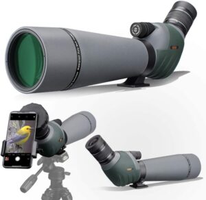 gosky 20-60×80 dual focusing ed spotting scope – ultra high definition optics scope with carrying case and smartphone adapter for target shooting hunting bird watching wildlife astronomy scenery