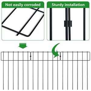 MZYOUHUO 9 Packs Animal Barrier Fence - No Dig Bottom Fence Barrier Rustproof Metal Wire for Dog Rabbits Ground Stakes Defense and Outdoor Patio,17 in(H) X 9.7 Ft(L)