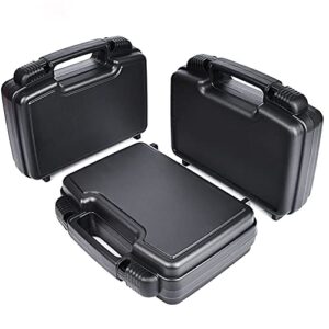 AOOCY Small Hard Carrying Case with Pluck Foam Interior for iPhone, GoPro, Camera, and More- 14 x 10.4 x 3.5 Inches, Black