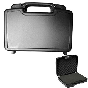 AOOCY Small Hard Carrying Case with Pluck Foam Interior for iPhone, GoPro, Camera, and More- 14 x 10.4 x 3.5 Inches, Black