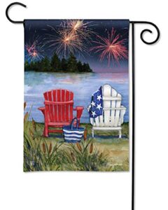 breezeart – lake view decorative garden flag 12×18 inch – premium quality solarsilk – made in the usa by studio-m