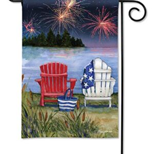 BreezeArt - Lake View Decorative Garden Flag 12x18 inch - Premium Quality SolarSilk - Made in the USA by Studio-M