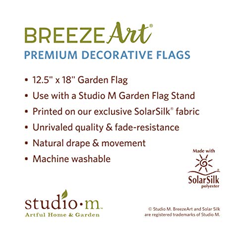 BreezeArt - Lake View Decorative Garden Flag 12x18 inch - Premium Quality SolarSilk - Made in the USA by Studio-M