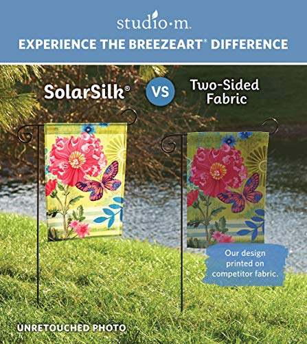 BreezeArt - Lake View Decorative Garden Flag 12x18 inch - Premium Quality SolarSilk - Made in the USA by Studio-M